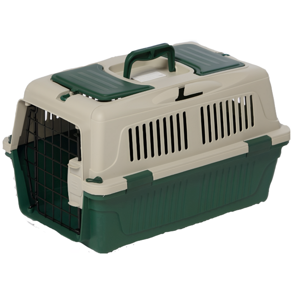 NutraPet AKASA Approved Closed Top Carrier Box for Dogs and Cats (Dark Green)