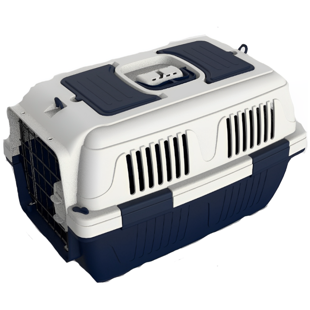 NutraPet AKASA Approved Closed Top Carrier Box for Dogs and Cats (Dark Blue)