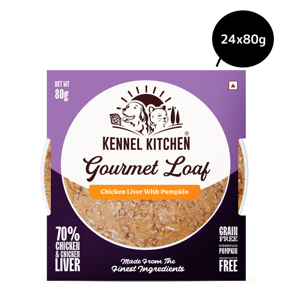 Kennel Kitchen Gourmet Loaf Chicken & Liver with Pumpkin Puppy & Adult Dog Wet Food (All Life Stage)