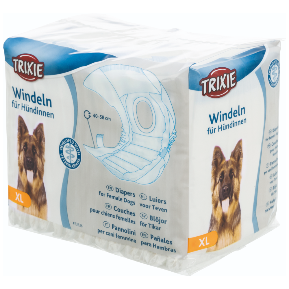Trixie Disposible Diapers for Female Dogs (Pack of 12)