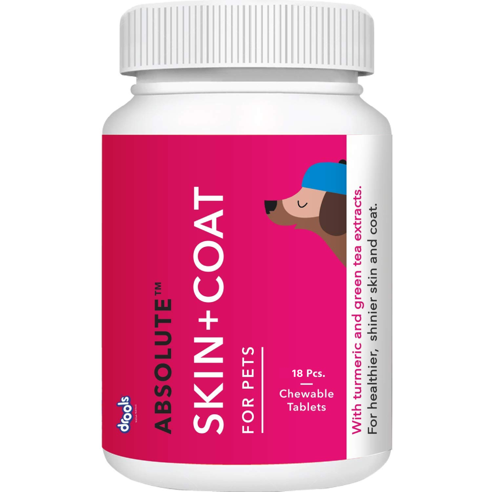 Drools Absolute Skin & Coat Supplement Tablets for Dogs