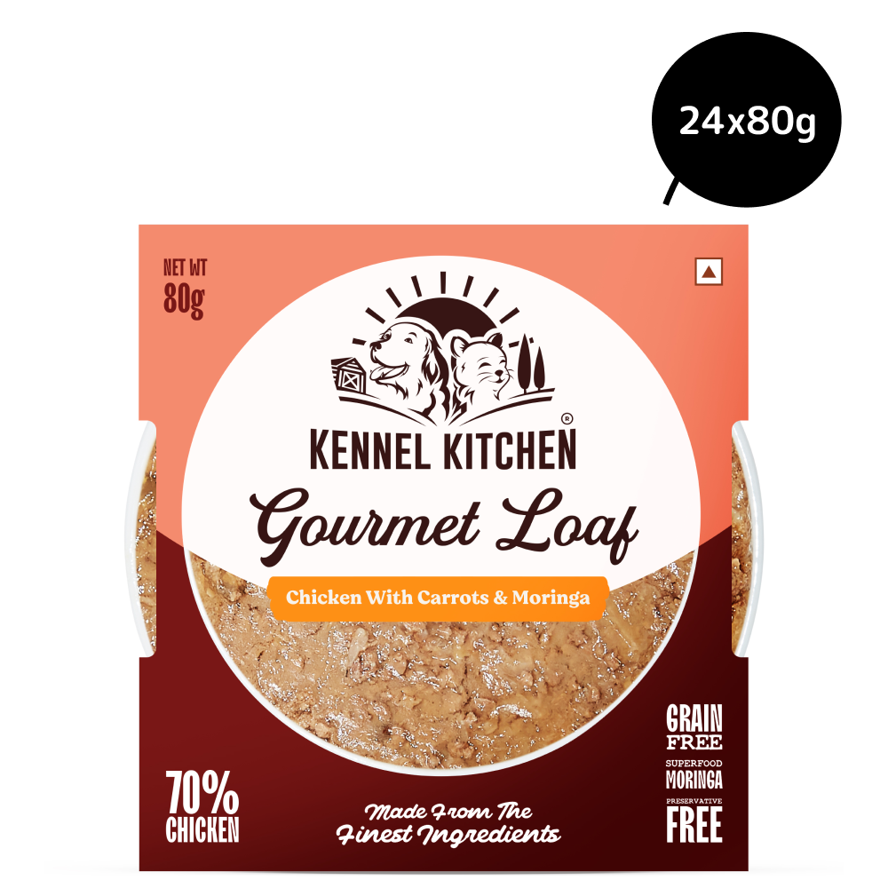 Kennel Kitchen Gourmet Loaf Chicken with Carrots & Moringa Puppy & Adult Dog Wet Food (All Life Stage)