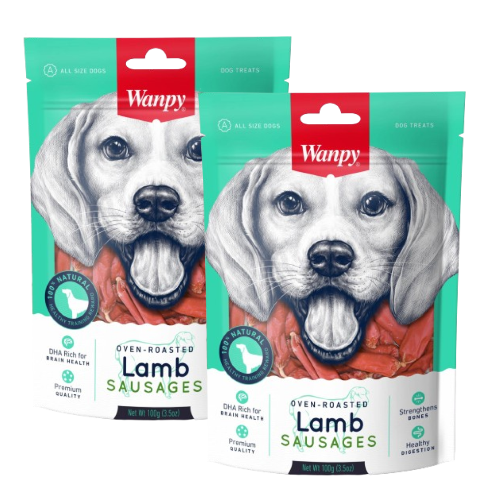 Wanpy Oven Roasted Lamb Sausages Dog Treats