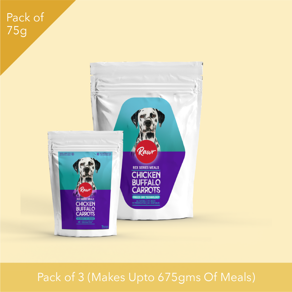 Rawr4dogs Rex Series Chicken, Buffalo and Carrots Freeze Meals Dog Dry Food