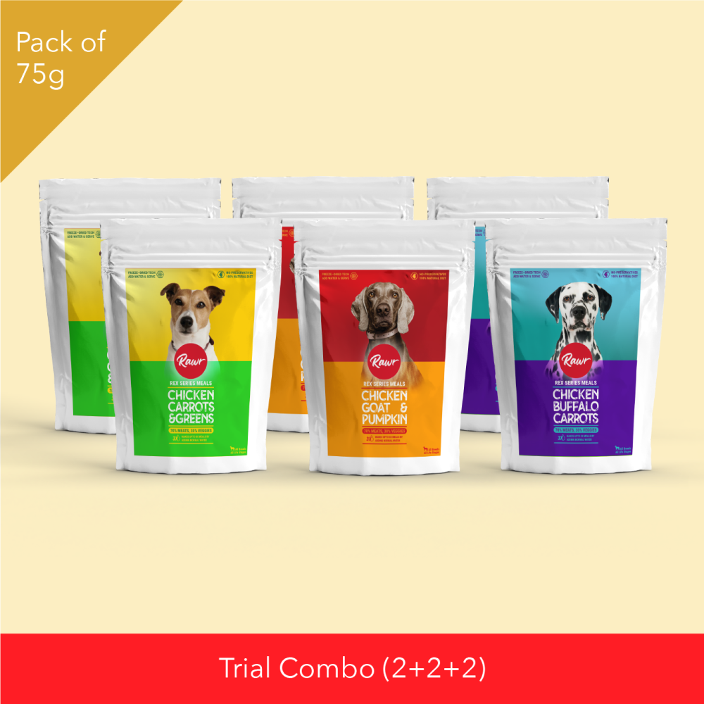 Rawr4dogs Rex Series 3 Recipe Combo Pack Freeze Meals Dog Dry Food