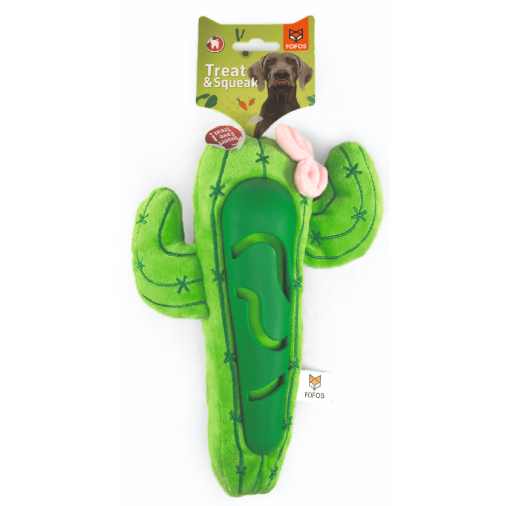 Fofos Cactus Treat Toy for Dogs (Green)