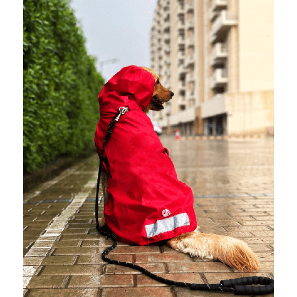 Lana Paws Raincoat for Dogs & Cats (Red Solid)