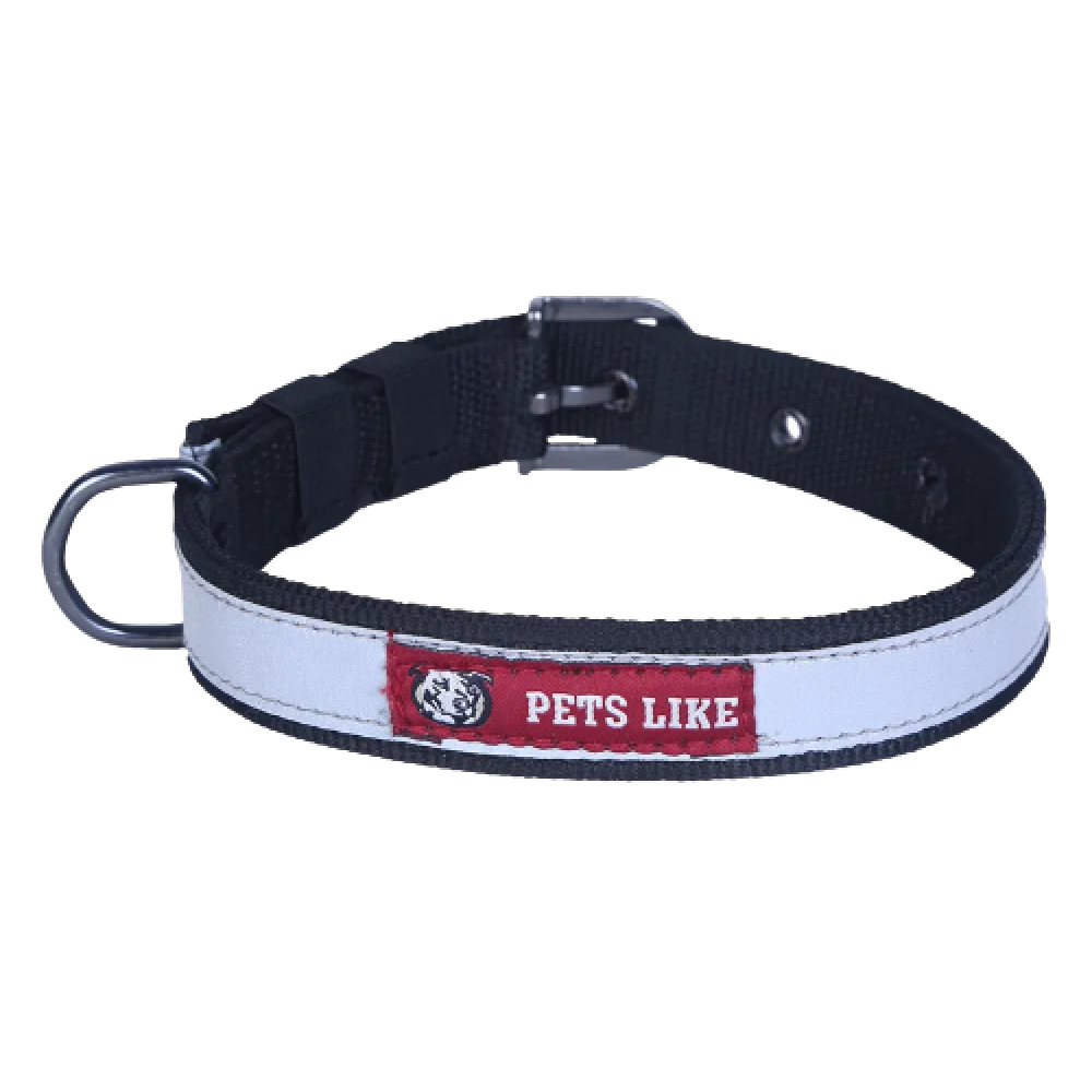 Pets Like Reflective Collar for Dogs (Black)