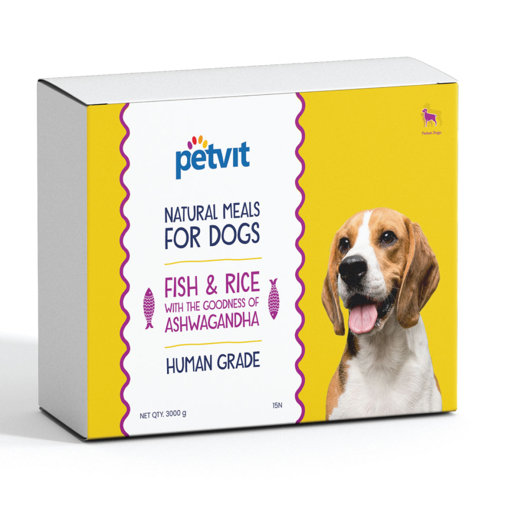 Petvit Fish Rice with Ashwagandha Natural Meals Dog Dry food