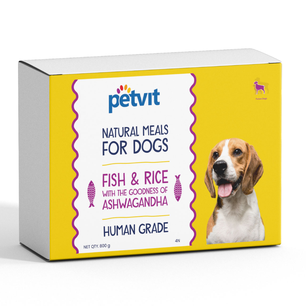 Petvit Fish Rice with Ashwagandha Natural Meals Dog Dry food