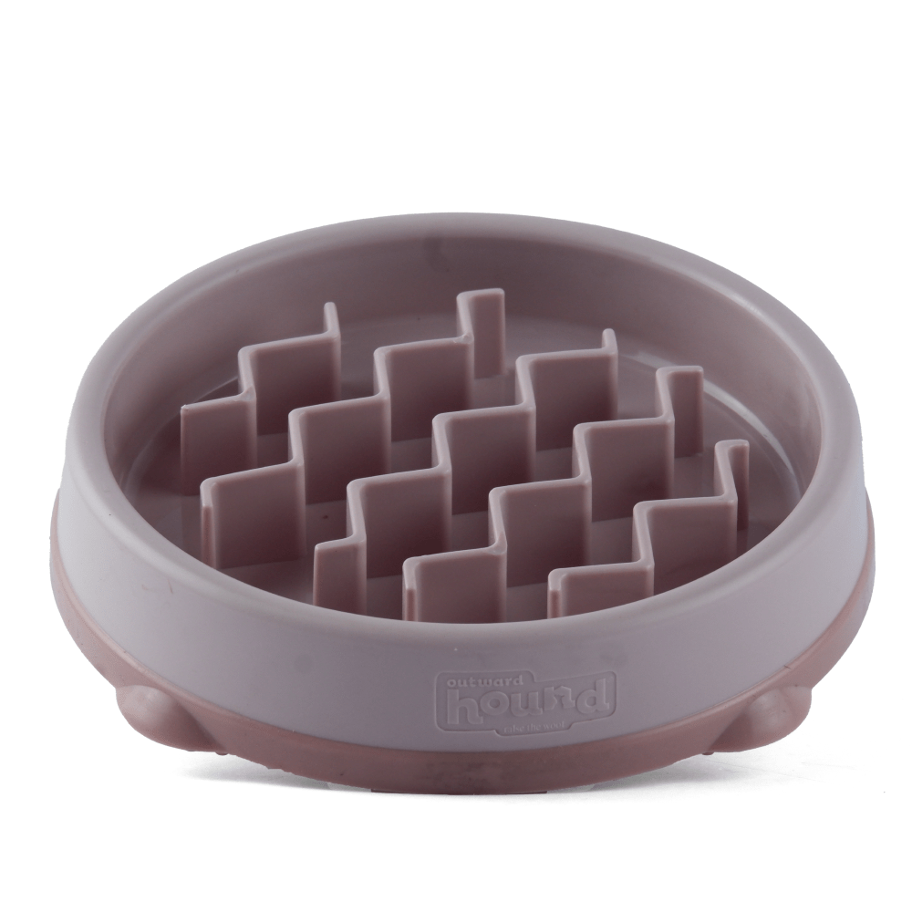 Outward Hound Fun Feeder Slow Feeder Bowl for Dogs (Pink)