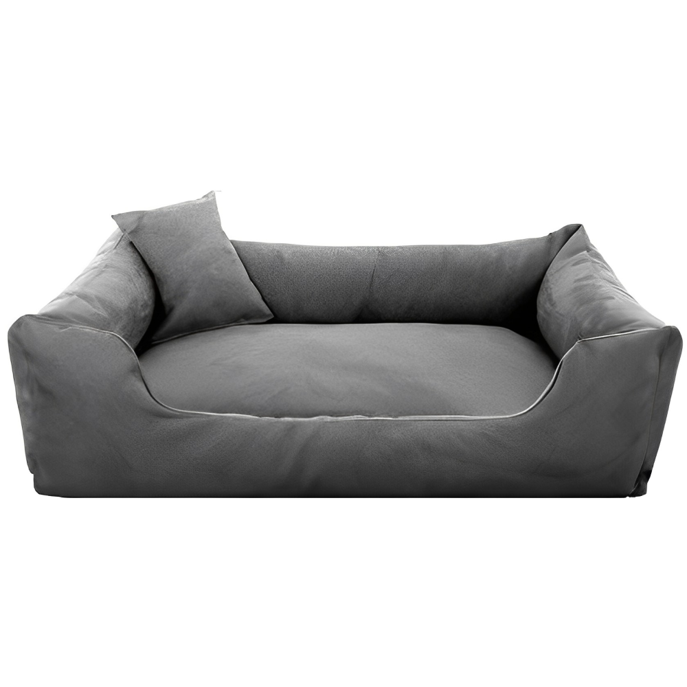 Petitude Reversable Dual Color Ultra Soft Velvet Bed for Dogs and Cats (Grey)