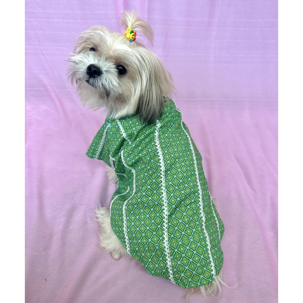 Furvanity Indus Cotton Kurta for Dogs and Cats (Green)