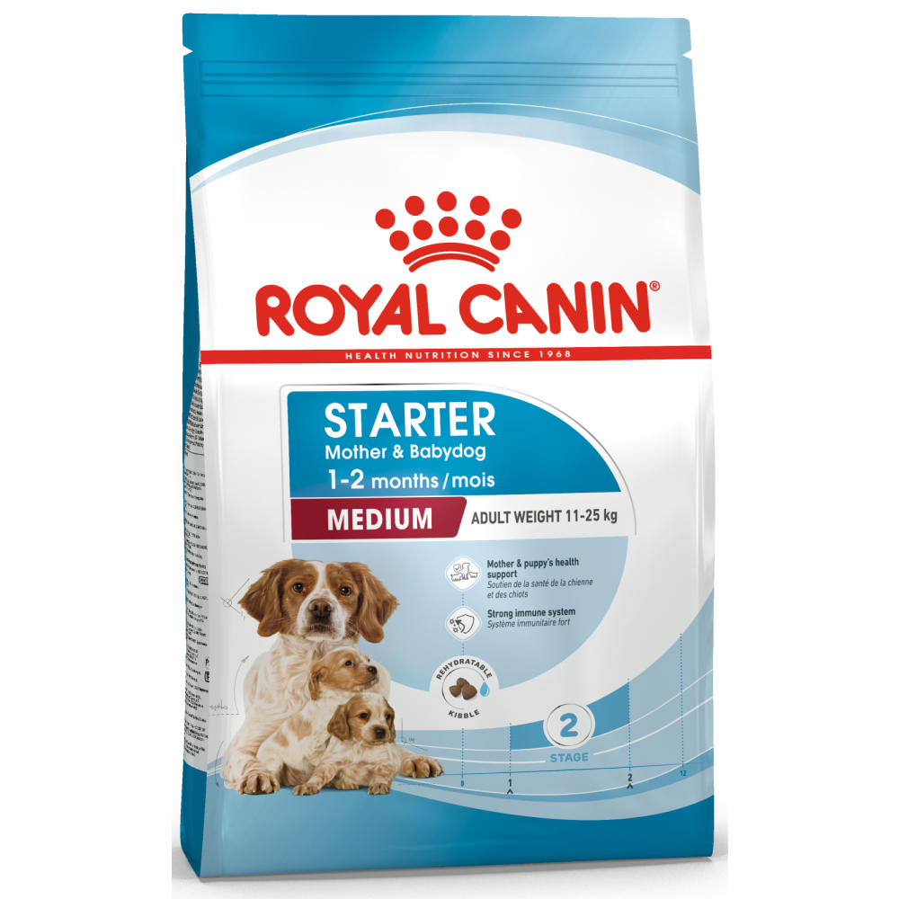 Royal Canin Medium Starter Dry Food for Medium Breed Dog and Puppies (Limited Shelf Life)