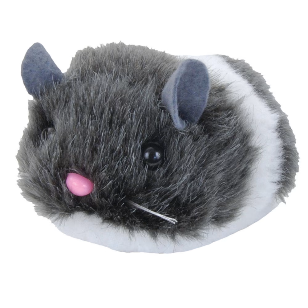 Trixie Wriggle Up Mouse Toy for Cats (Light Grey)(8cm)