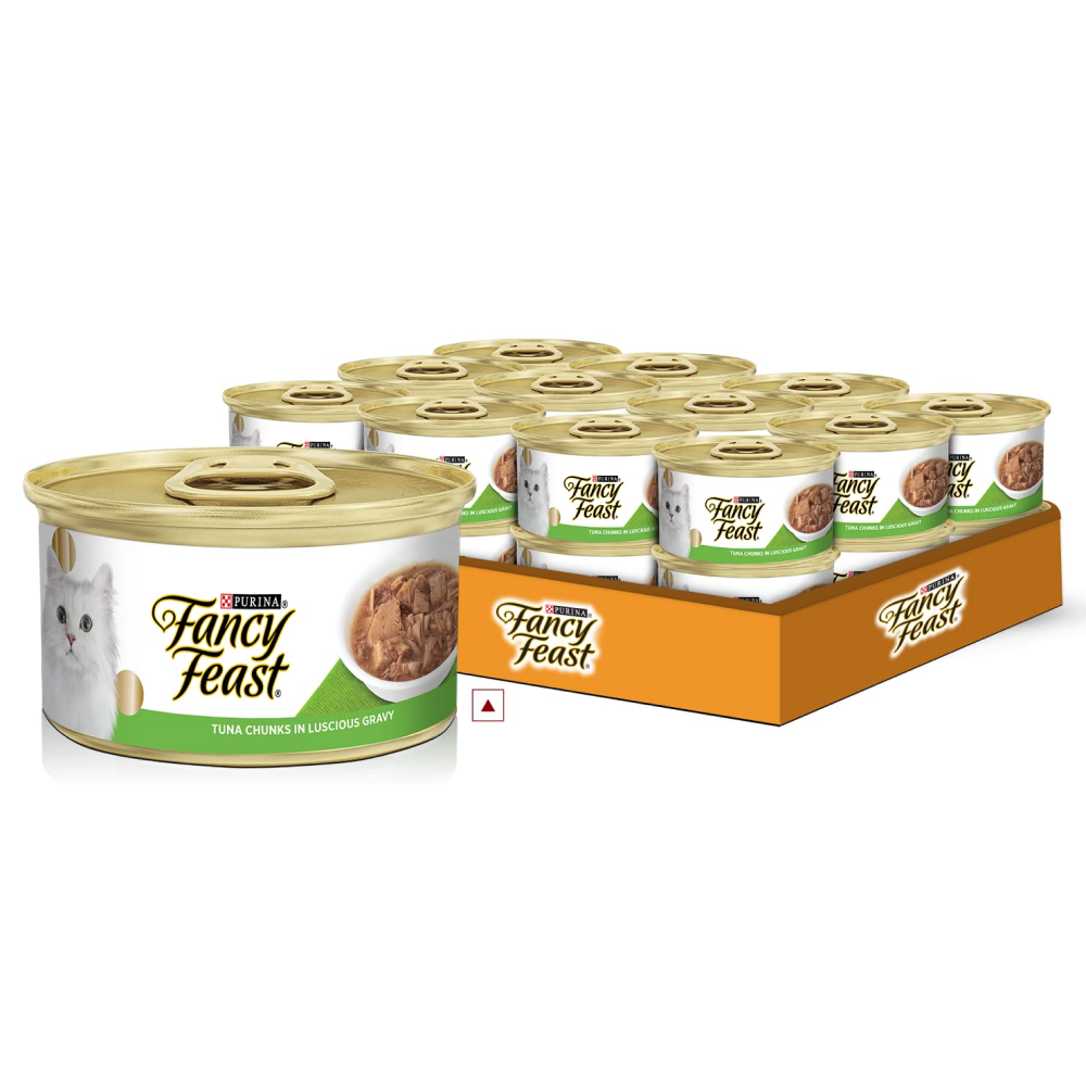 Purina Fancy Feast Tuna Chunks in luscious gravy Cat Wet Food (5 + 1 Free)