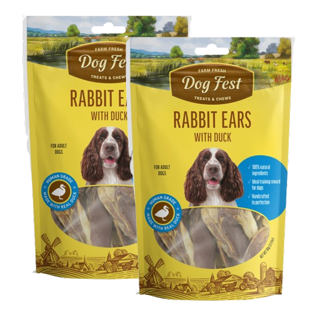 Dogfest Rabbit Ears with Duck Dog Treats