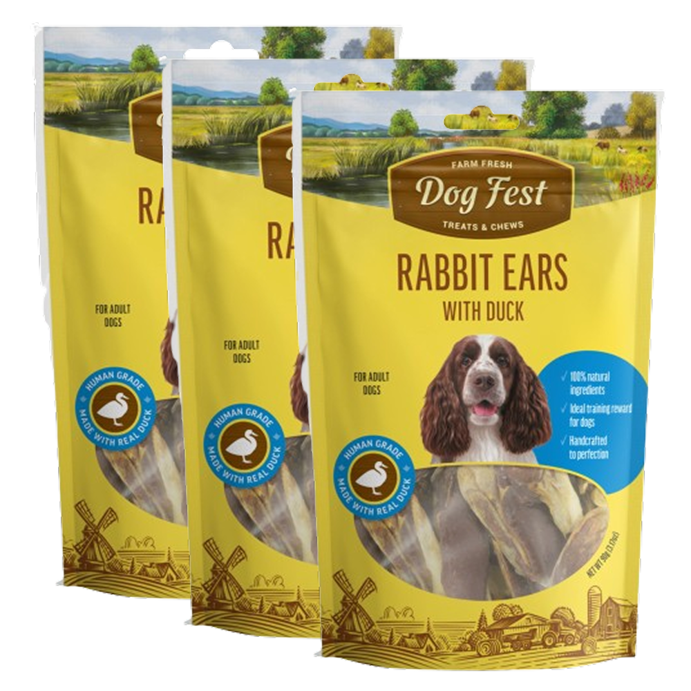 Dogfest Rabbit Ears with Duck Dog Treats