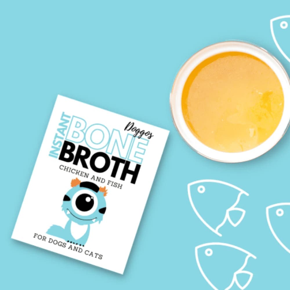 Doggos Instant Chicken Bone Broth with Fish for Cats and Dogs (Limited Shelf Life)