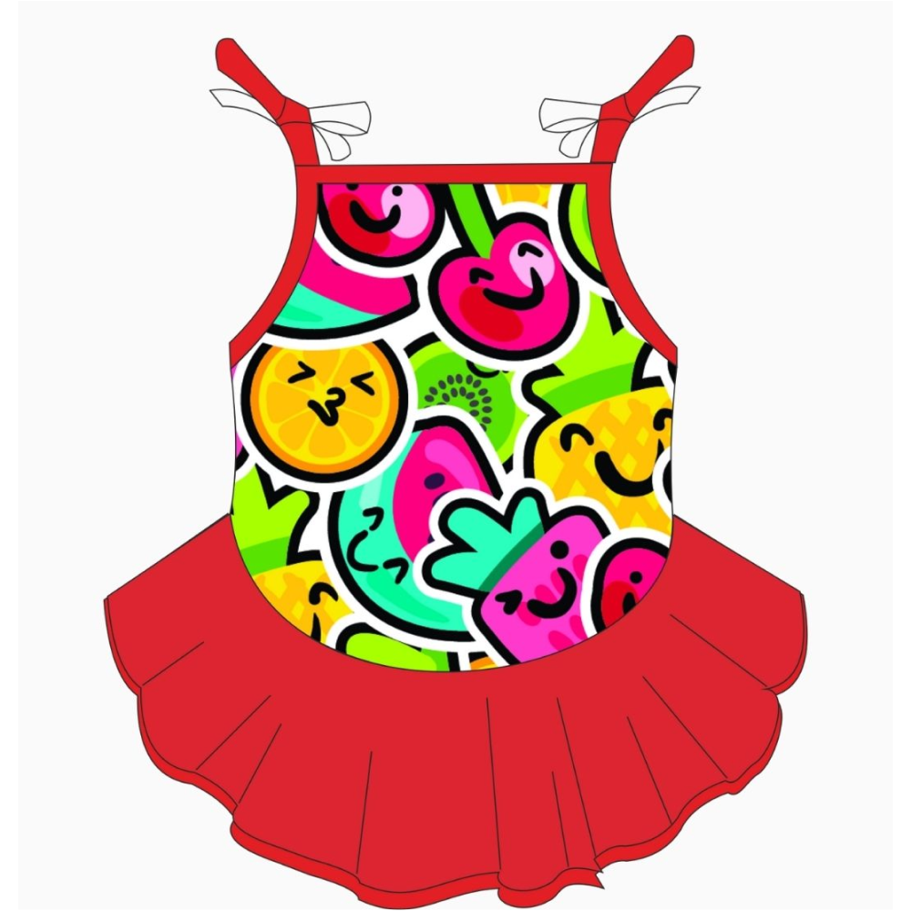 Cutiepaw  Sleeveless Stretchable Dress for Dogs and Cats (Neon Pink)