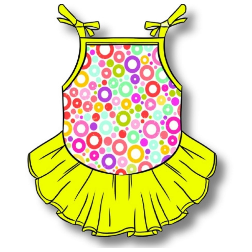Cutiepaw  Sleeveless Stretchable Dress for Dogs and Cats (Bright Yellow)