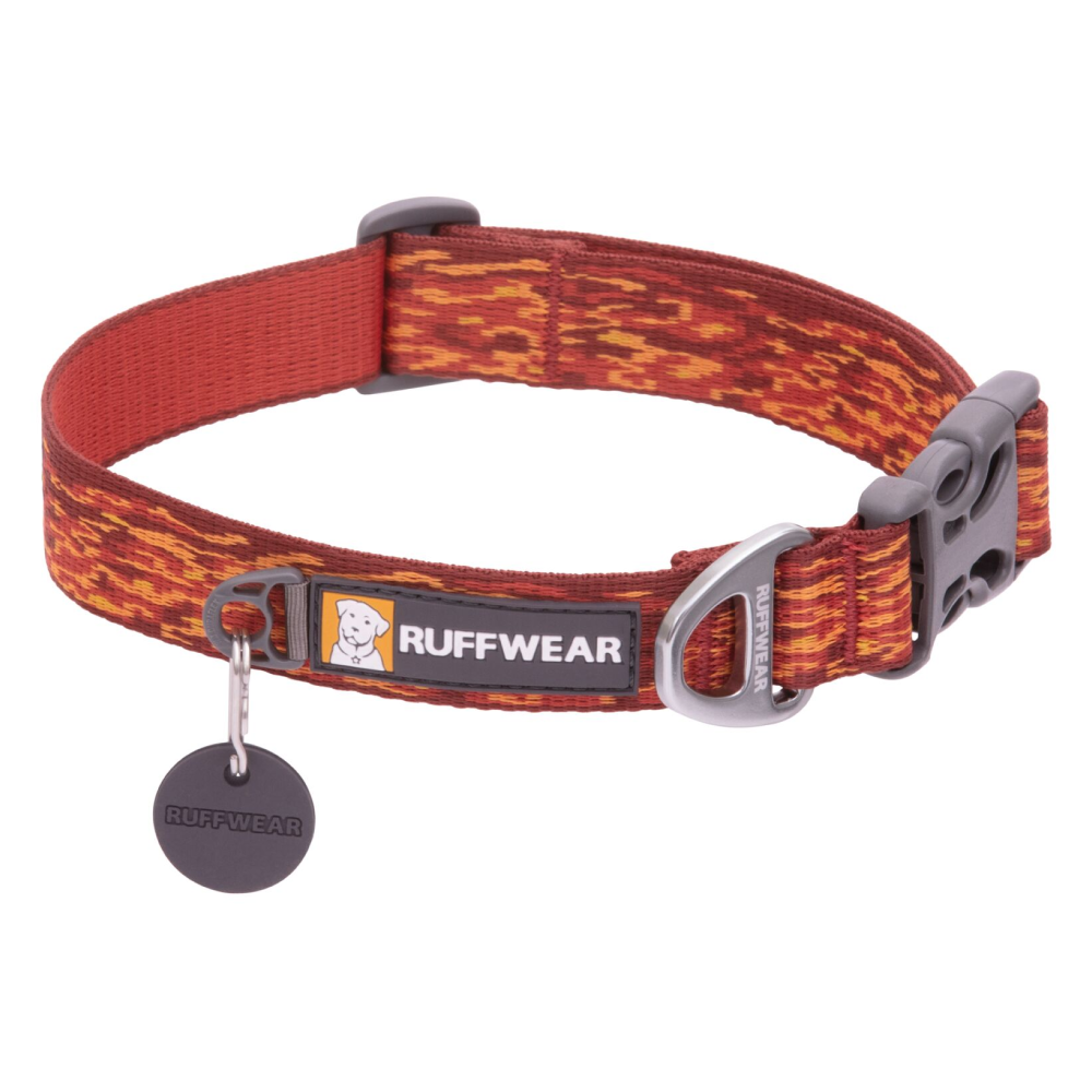 Ruffwear Flat Out Collar for Dogs (Ember Distortion)