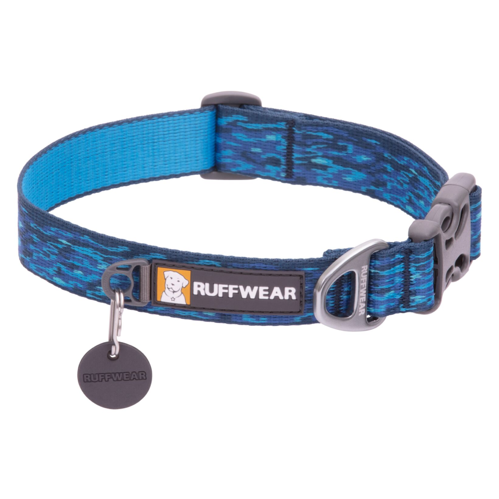 Ruffwear Flat Out Collar for Dogs (Oceanic Distortion)