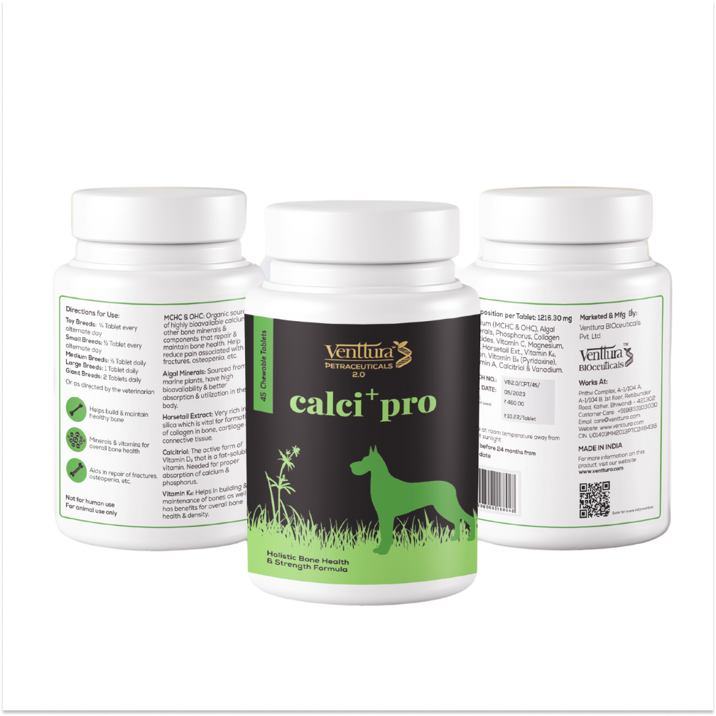 Venttura Calci Pro Plus Chewable Calcium Supplement Tablets for Dogs