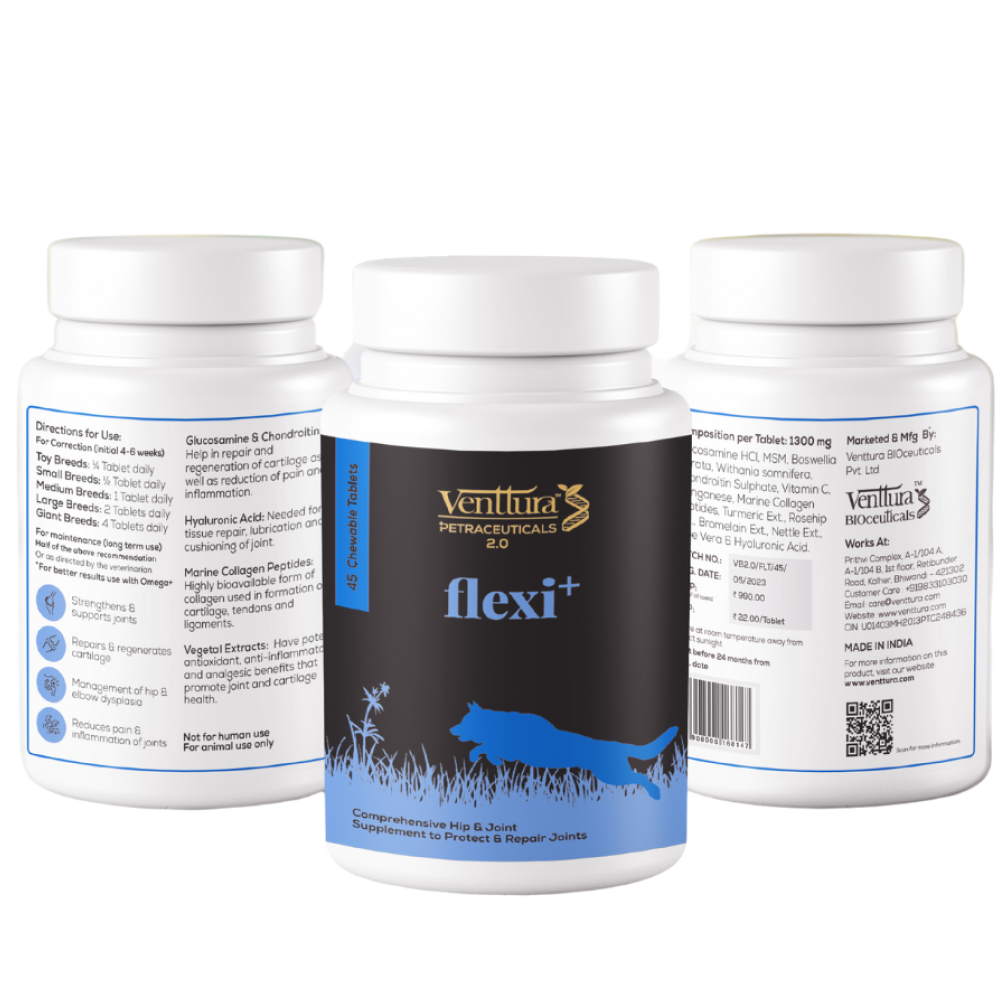 Venttura Flexi Plus Hip and Joint Chewable Tablets for Dogs
