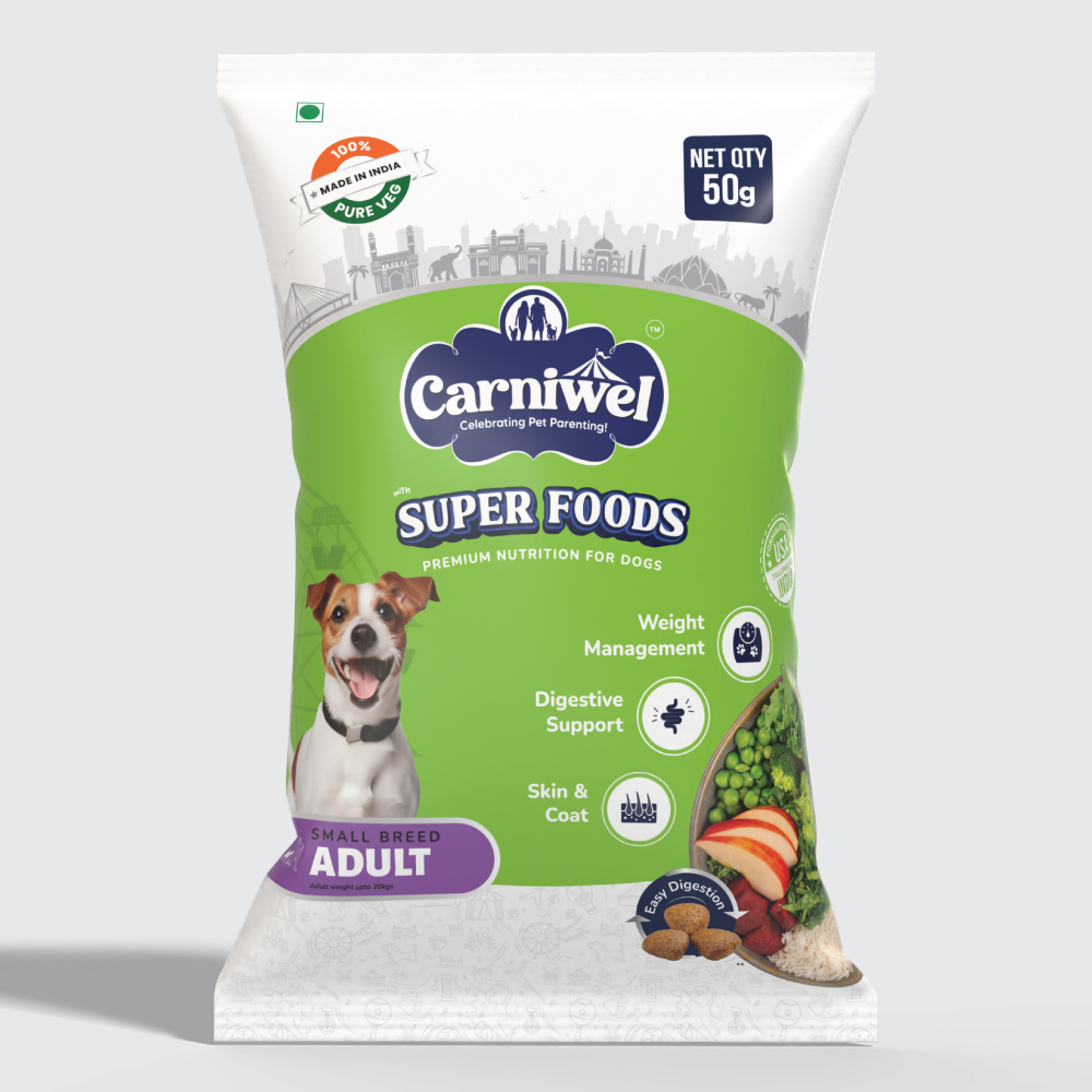 Carniwel Superfoods Veg Kibble Small Breed Adult Dog Dry Food (50g)