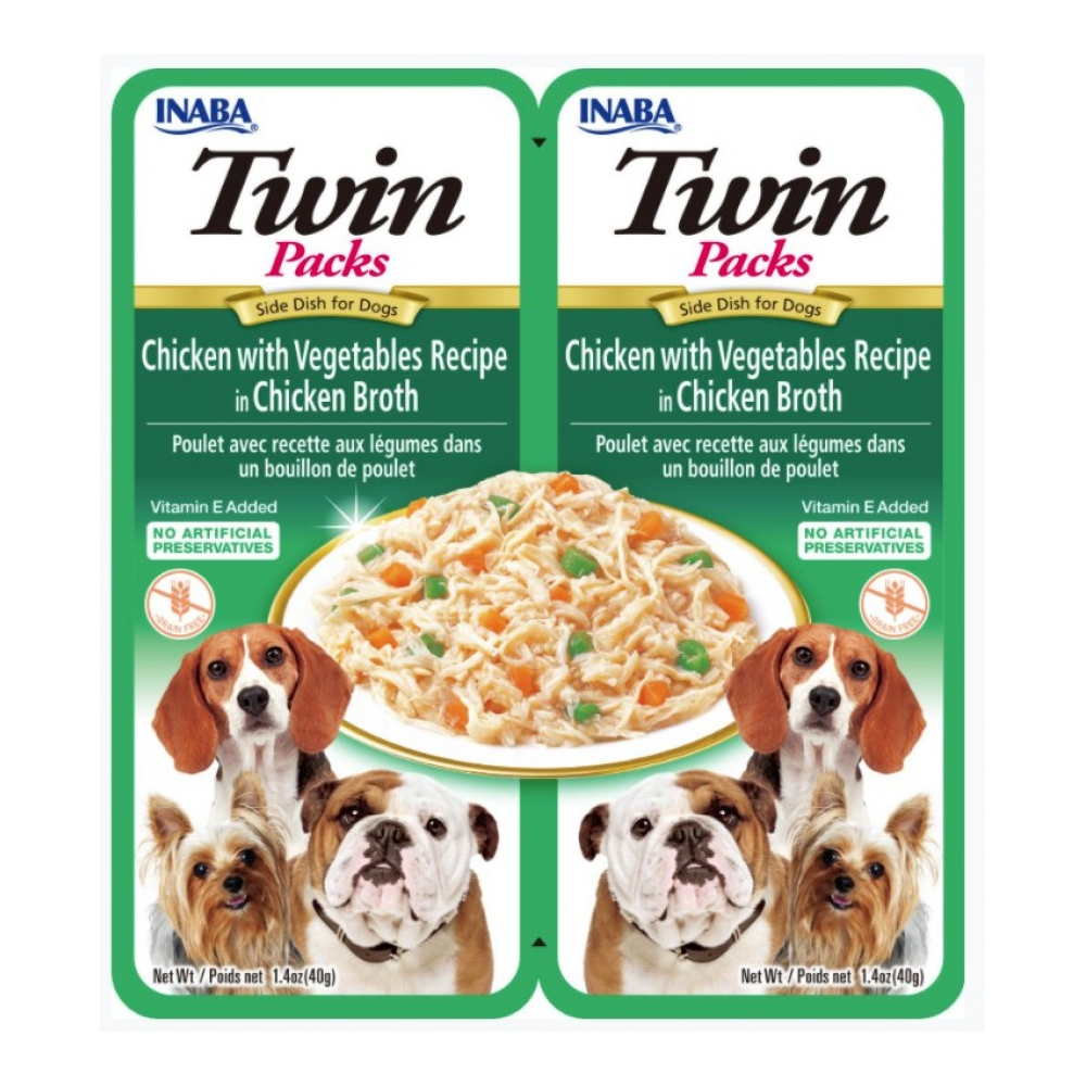 INABA Twin Packs Tuna Chicken with Vegetable Flavour Dog Wet Food