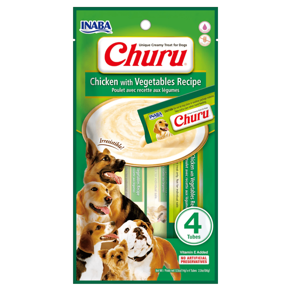 INABA Churu Chicken with Vegetable Flavour Dog Treats (Limited Shelf Life)