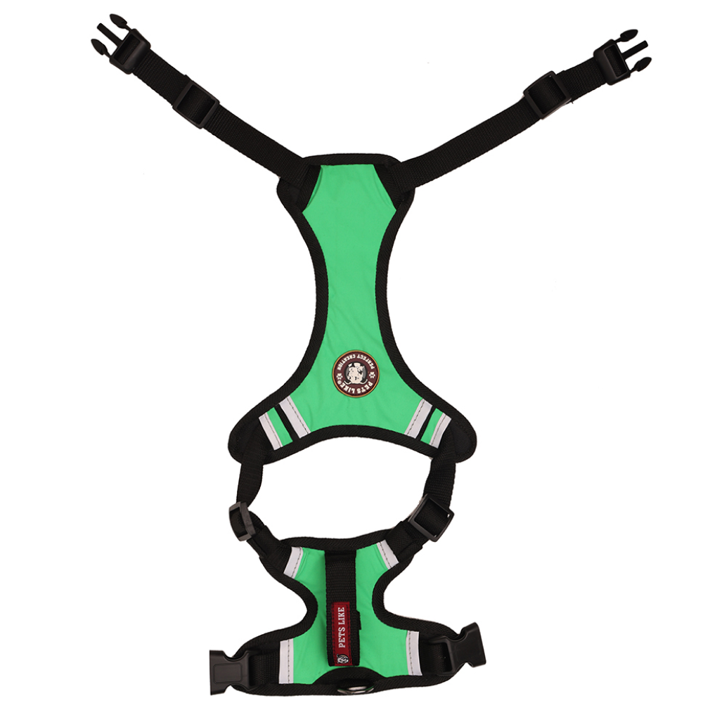 Pets Like Padded Double Side Harness for Dogs (Leafy Green)