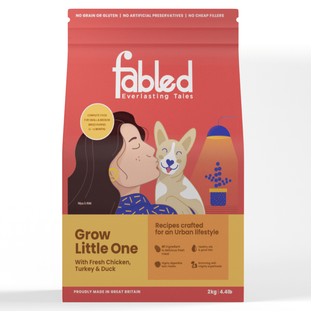 Fabled Grow Little One Fresh Chicken Turkey & Duck Small Medium Dog Dry Food (Limited Shelf Life)