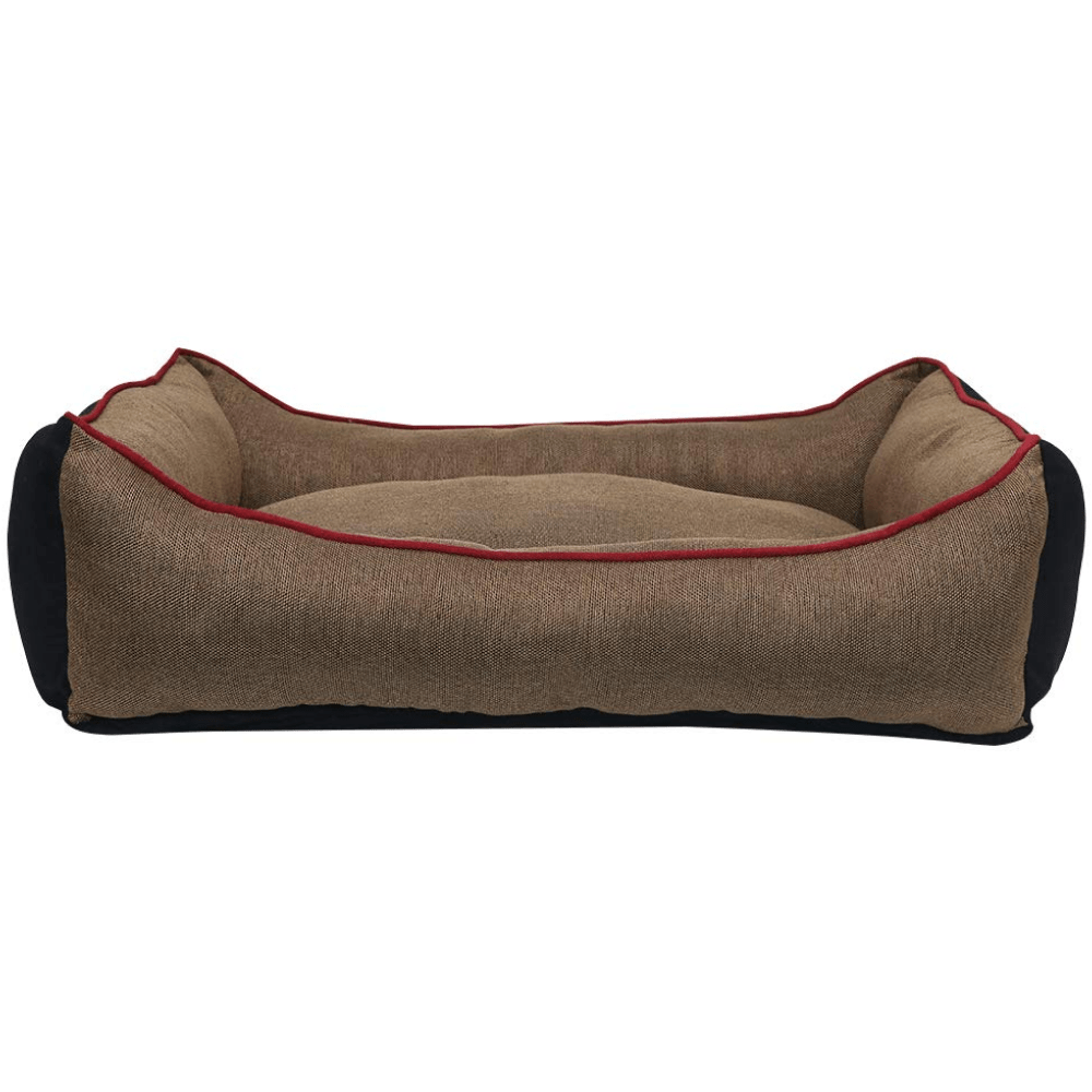 Hiputee Luxurious Reversible Jute Gold Washable Bed for Dogs and Cats (Gold Black)