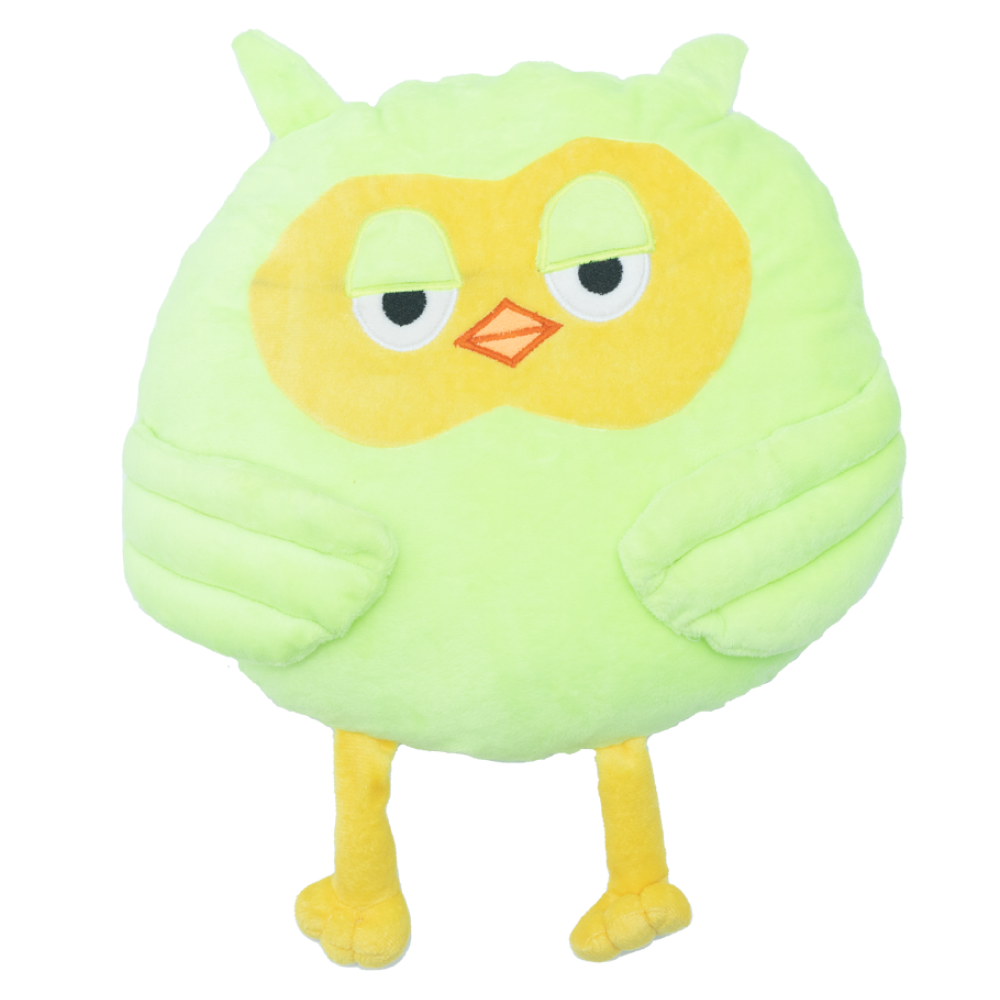 Pet And Parents Owl Cushion Toy for Dogs (Green)