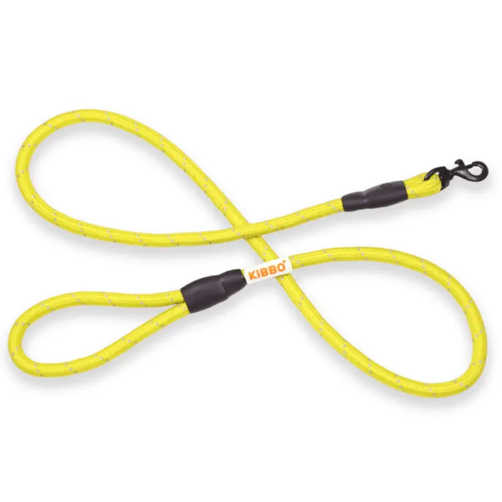 Kibbo Premium Nylon Reflective Leash for Dogs (Yellow)