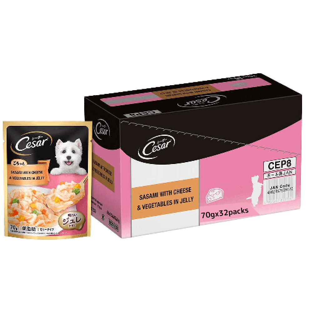 Cesar Sasami with Cheese & Vegetables in Jelly Adult Dog Wet Food