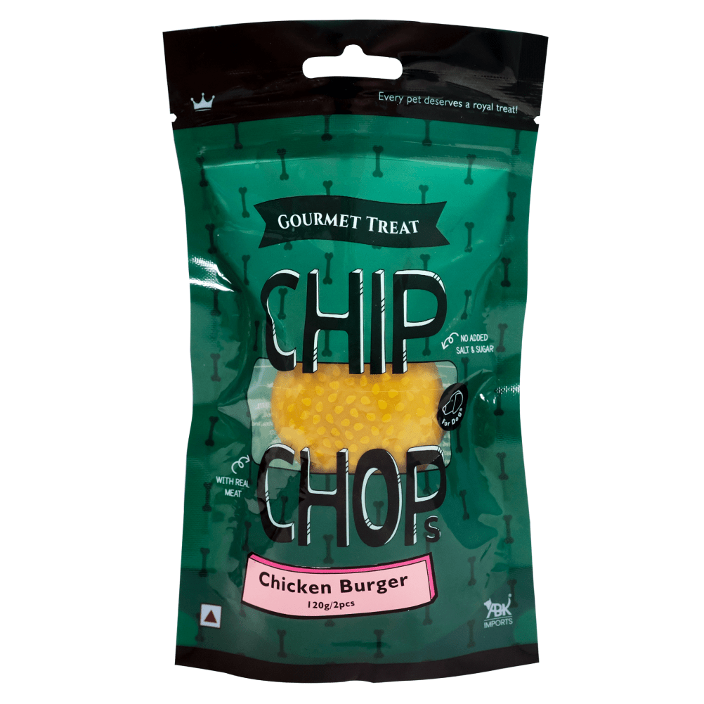 Chip Chops Chicken Burger Gourmet Dog Treats (Limited Shelf Life)