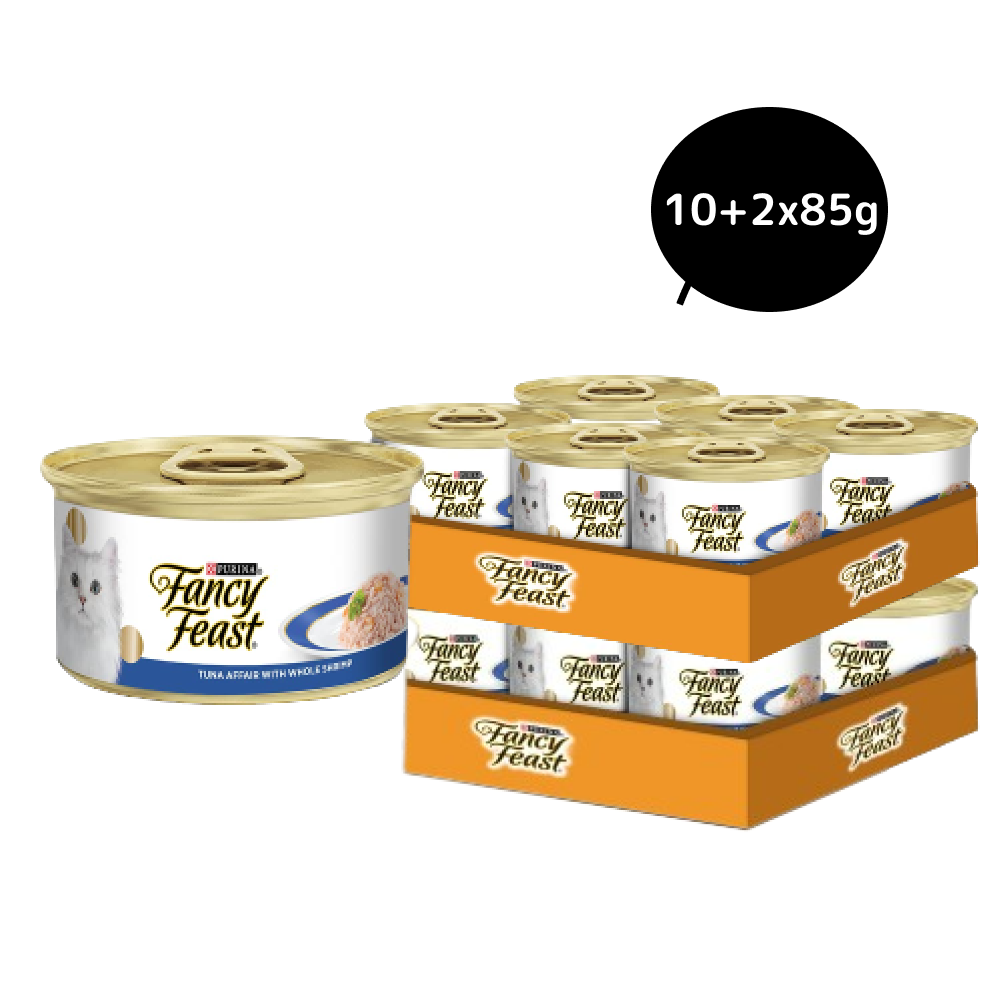 Purina Fancy Feast Tuna Affair with Whole Shrimp Cat Wet Food (5 + 1 Free)