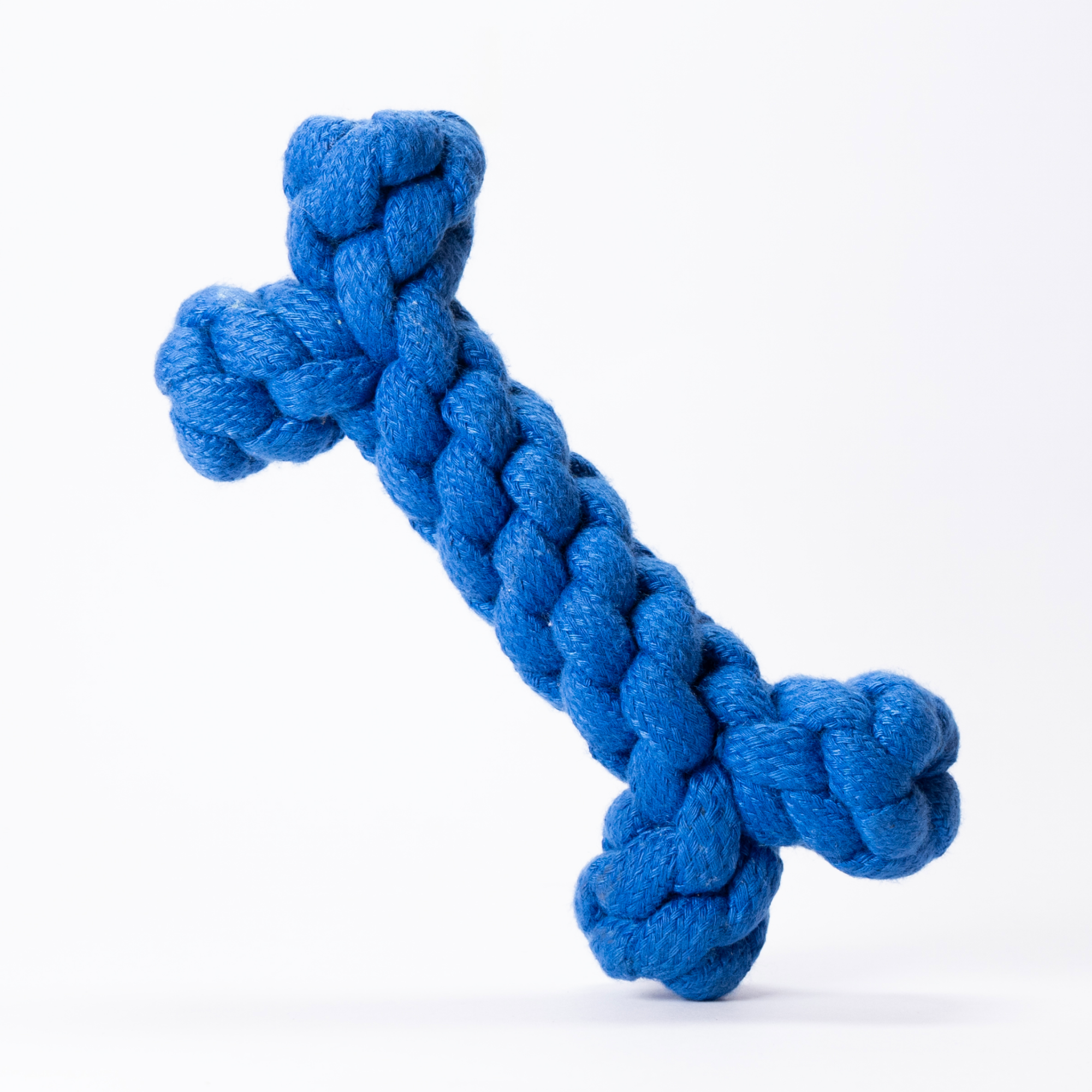 Bone Shaped Rope Chew Toy for Dogs and Cats (Royal Blue)(15cm)