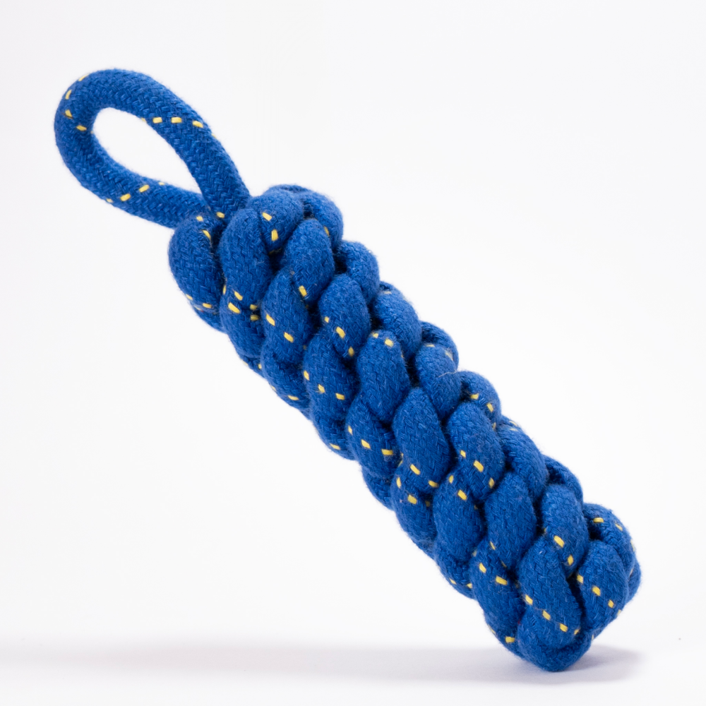 Dummy Knotted Rope Chew Toy for Dogs and Cats (Blue)(32x6 cm)