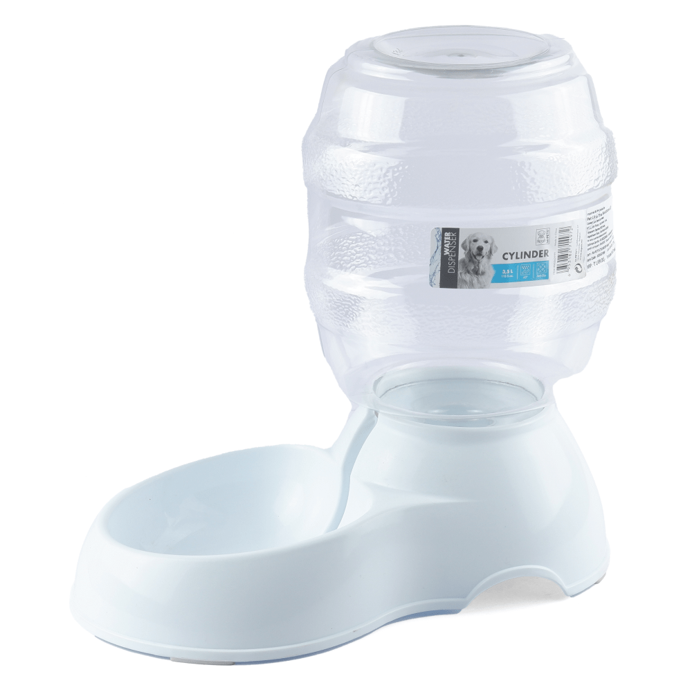 M pets Cylinder Water Dispenser for Dogs and Cats (White)