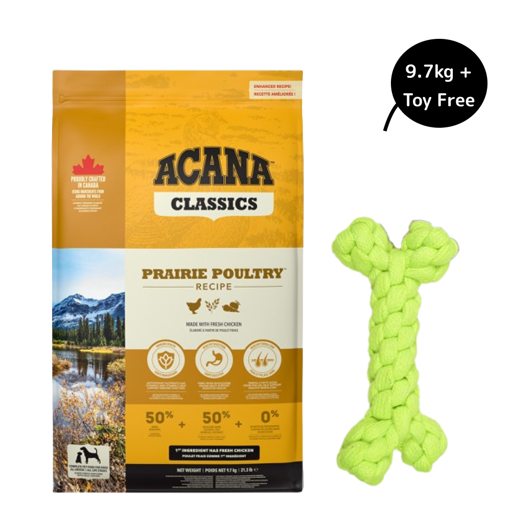 Acana Classic Prairie Poultry All Breeds and Ages Dog Dry Food (Get Free Skatrs Toy)