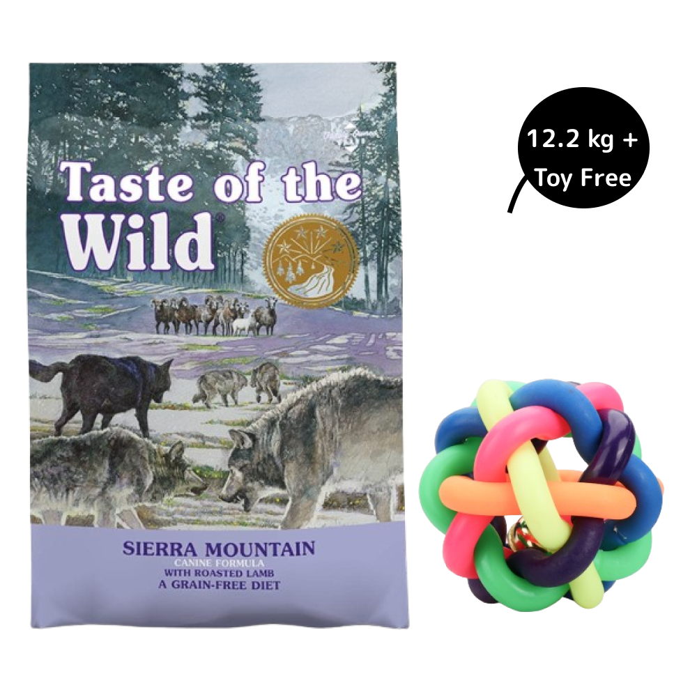 Taste of the Wild Sierra Mountain Canine Recipe with Roasted Lamb Dog Dry Food (Get Free Skatrs Toy)