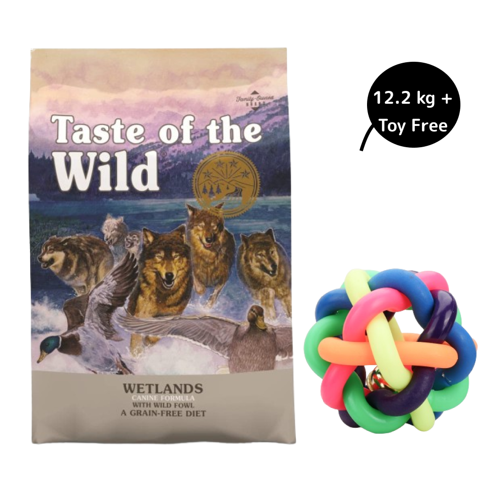 Taste of the Wild Wetlands Canine Recipe with Roasted Fowl Adult Dog Dry Food (Get Free Skatrs Toy)