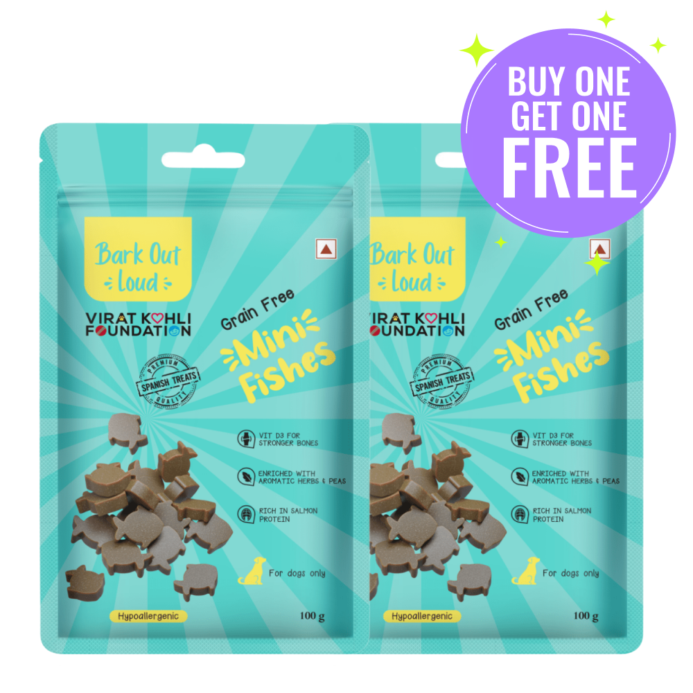 Bark Out Loud by Vivaldis Mini Fishes Grain Free & Hypoallergenic Dog Treats (Limited Shelf Life) (Buy 1 Get 1)