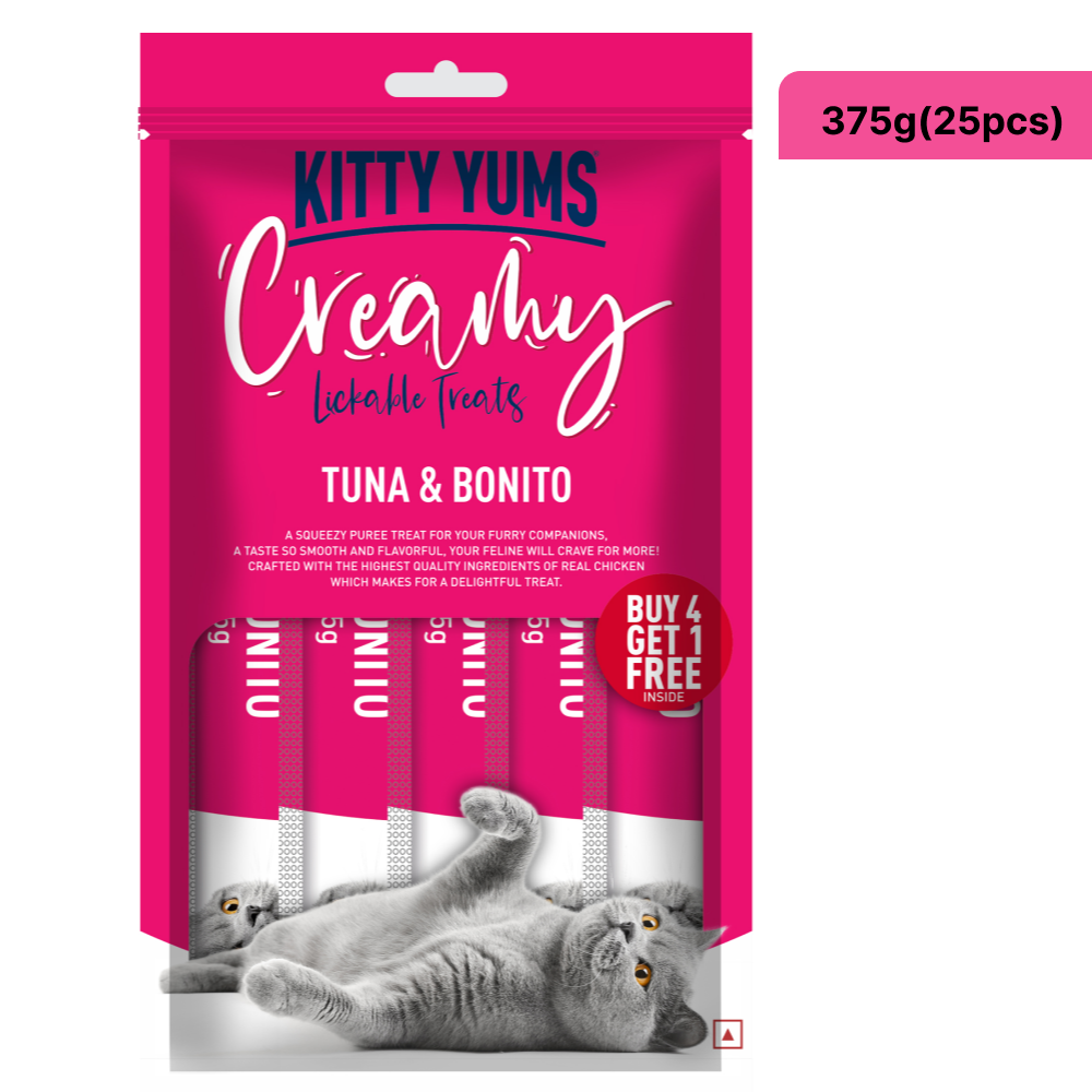 Kitty Yums Tuna & Bonito Creamy Cat Treats (375g)
