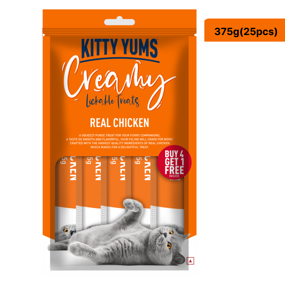 Kitty Yums Real Chicken Creamy Cat Treats (375g)