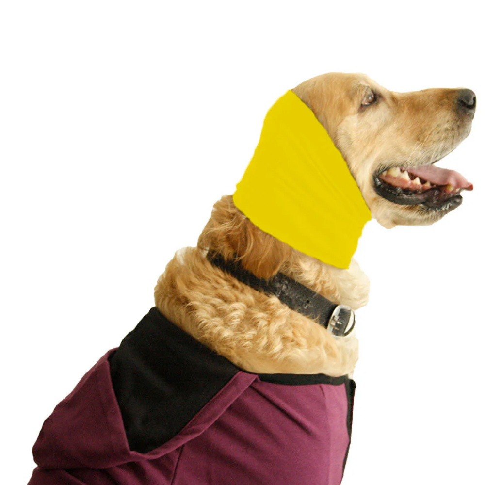Ruse Anti Anxiety and Extra Protection Against Extreme Noises Ear Muffs for Dogs (Yellow)